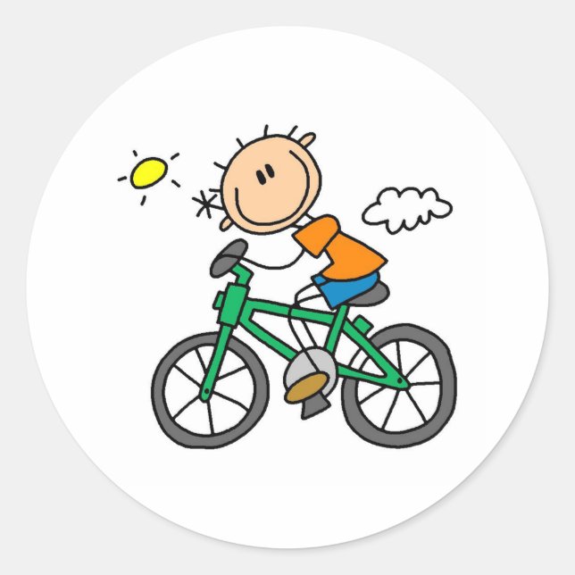 Sticker Rond Bicyclette à cheval Stick (Devant)