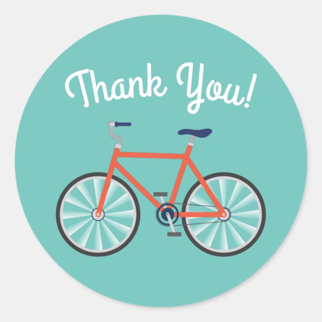 Sticker Rond Bicyclette mignonne Enfants Vélo Anniversaire Merc (Devant)