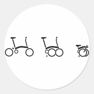 Sticker Rond Bicyclette se pliante de vélo de Brompton