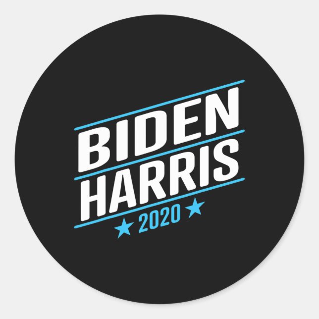 Sticker Rond Biden 2020 Et Kamala Harris Sur Le Seul Billet 2 (Devant)