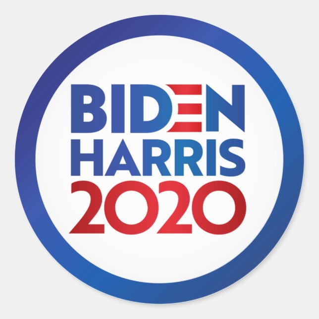 Sticker Rond Biden Harris 2020 (Devant)