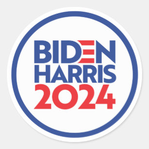 Sticker Rond Biden Harris 2024