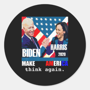 Sticker Rond Biden Kamala Harris