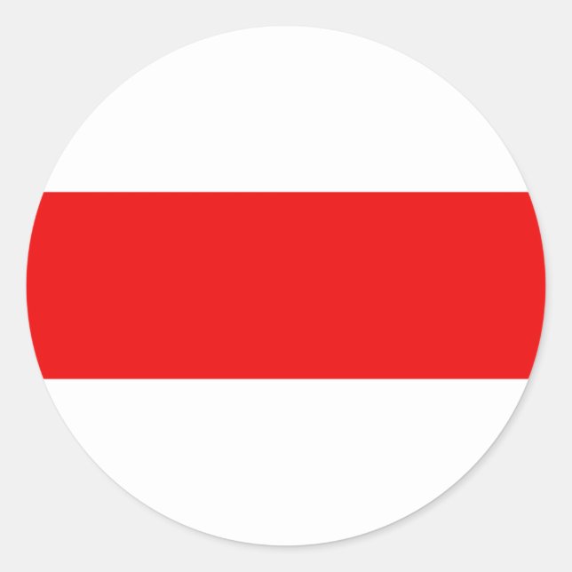 Sticker Rond Biélorussie : le symbole rouge white revolution f (Devant)