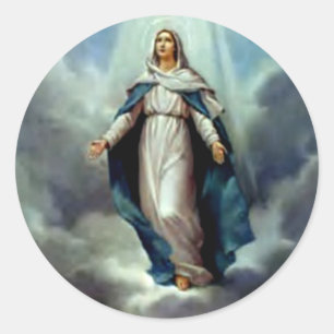 Sticker Rond Bienheureuse Vierge Marie - Mère de Dieu