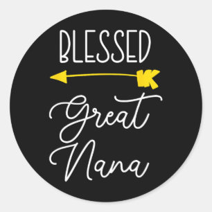 Sticker Rond Bienheureux grand Cool Nana mignon