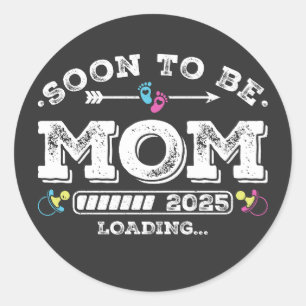 Sticker Rond Bientôt être maman 2025 Chargement
