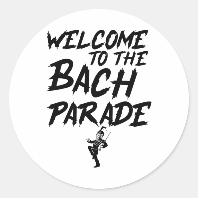 Sticker Rond Bienvenue À Bach Parade Bride Squad Gothic Bach (Devant)