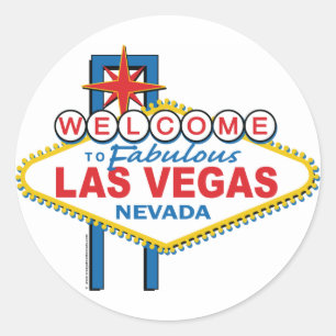 Sticker Rond Bienvenue à Fabulous Las Vegas