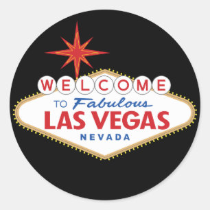 Sticker Rond Bienvenue à Fabulous Las Vegas, Nevada