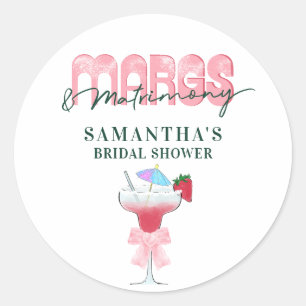 Sticker Rond Bienvenue à la fête prénuptiale de Margs Matrimony