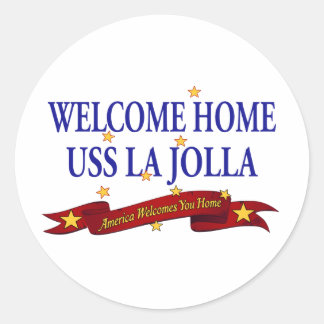 Sticker Rond Bienvenue à la maison USS La Jolla