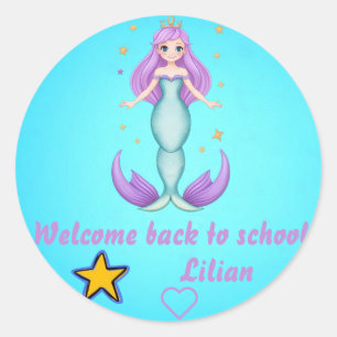 Sticker Rond Bienvenue à l'école