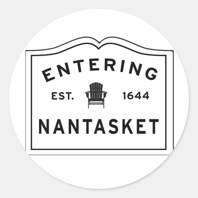 Sticker Rond Bienvenue à Nantasket (Devant)