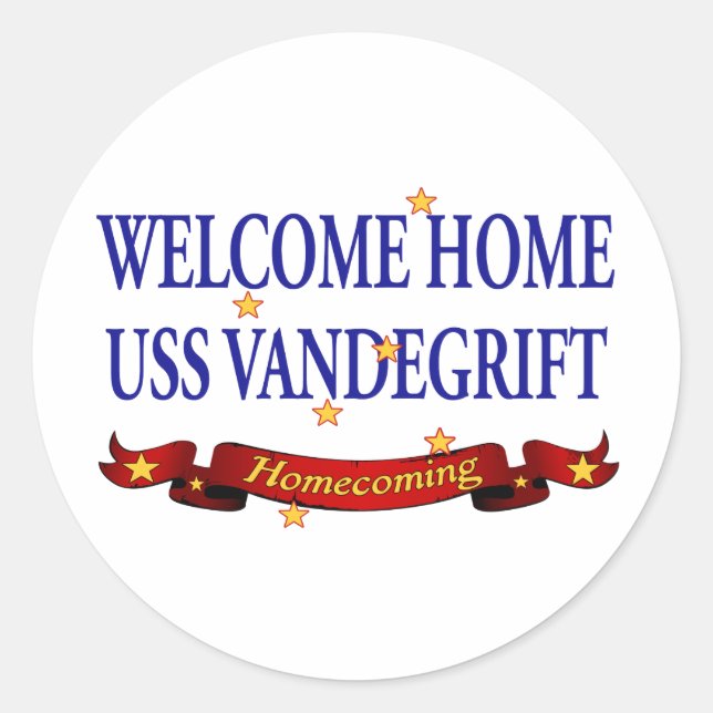 Sticker Rond Bienvenue Accueil USS Vandegrift (Devant)