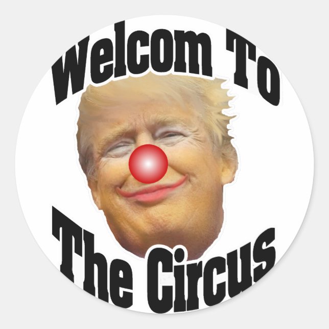 Sticker Rond Bienvenue au Cirque (Devant)