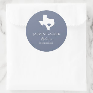 Sticker Rond Bienvenue au Texas Wedding Party Custom