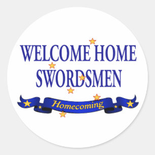 Sticker Rond Bienvenue chez nous Swordsmen