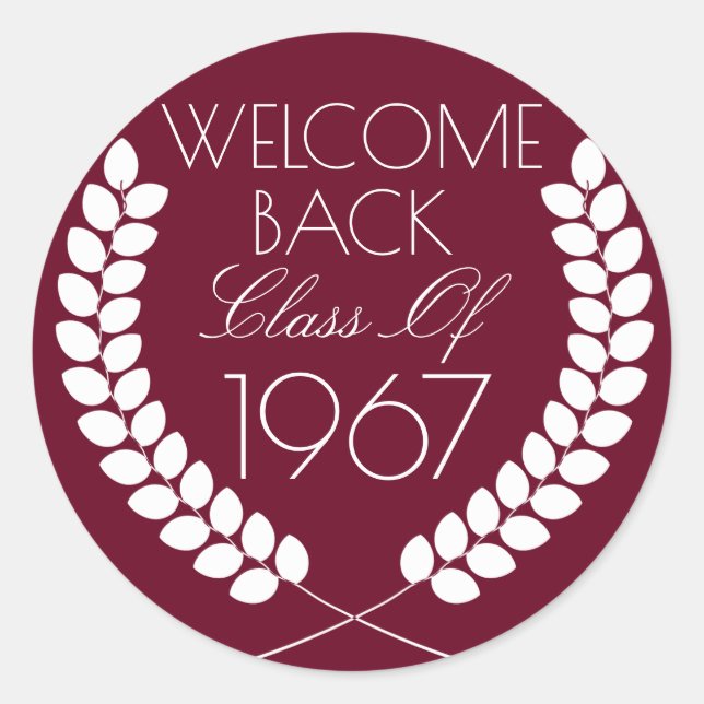 Sticker Rond Bienvenue Classe de retour (Devant)
