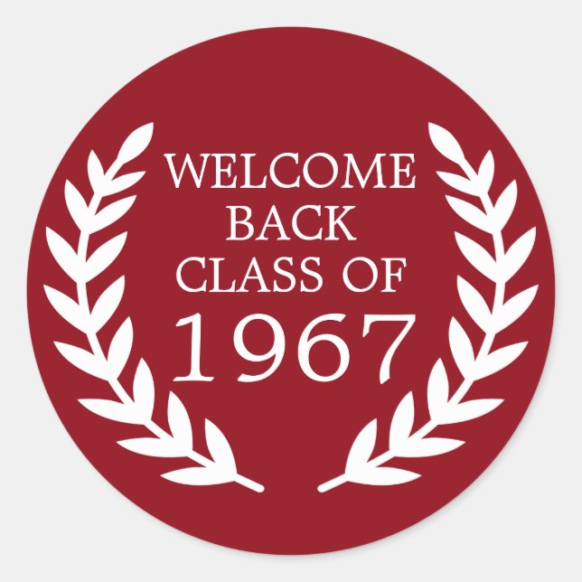Sticker Rond Bienvenue Classe de retour (Devant)