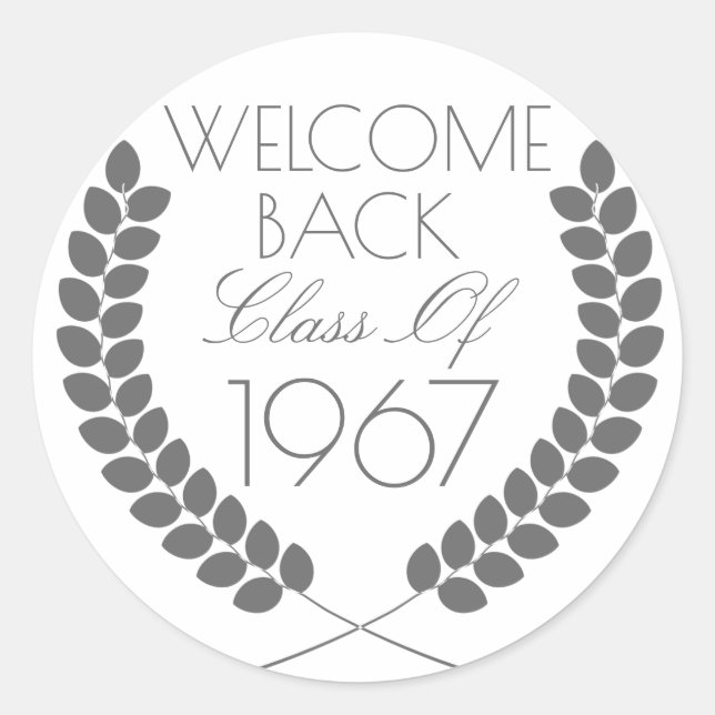 Sticker Rond Bienvenue Classe de retour (Devant)