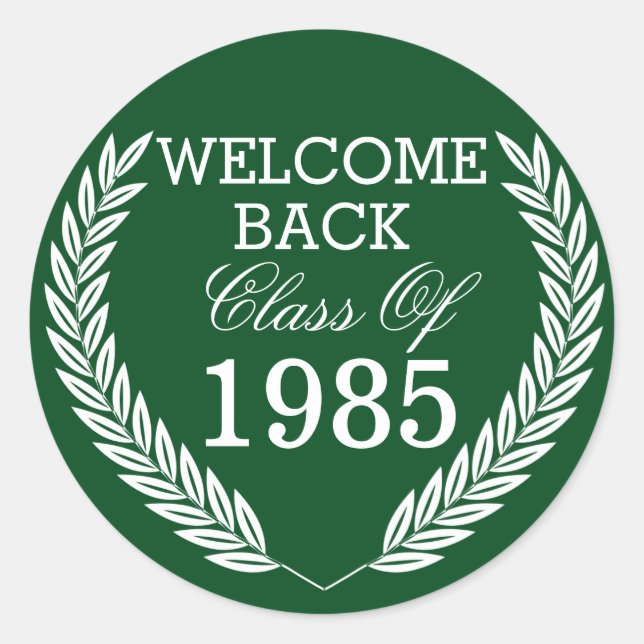 Sticker Rond Bienvenue Classe de retour (Devant)