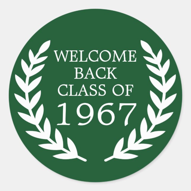 Sticker Rond Bienvenue Classe de retour (Devant)