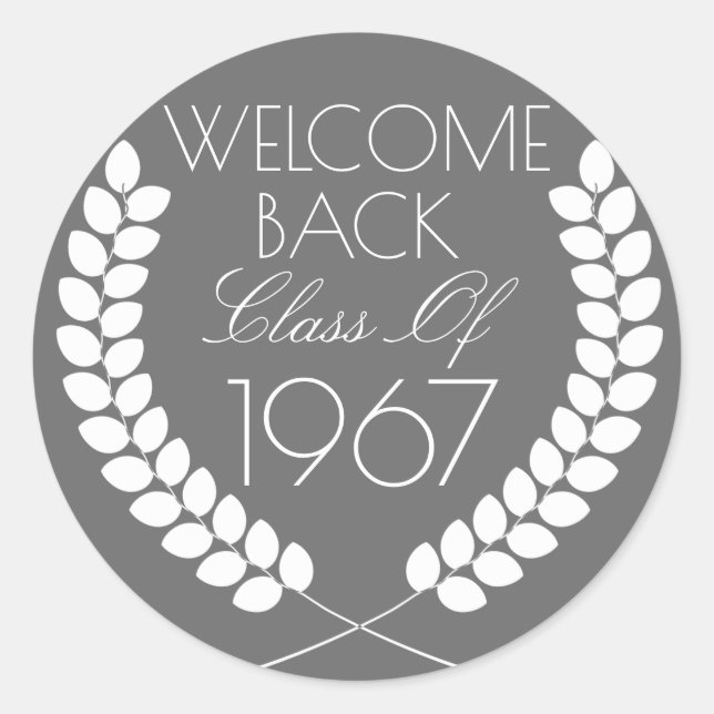 Sticker Rond Bienvenue Classe de retour (Devant)