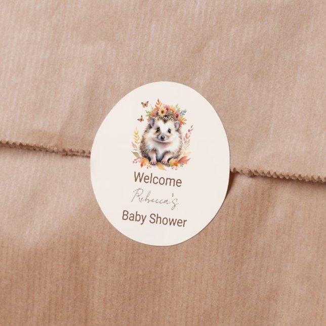 Sticker Rond Bienvenue dans le bois de l'automne du migre Héris (Créateur téléchargé)