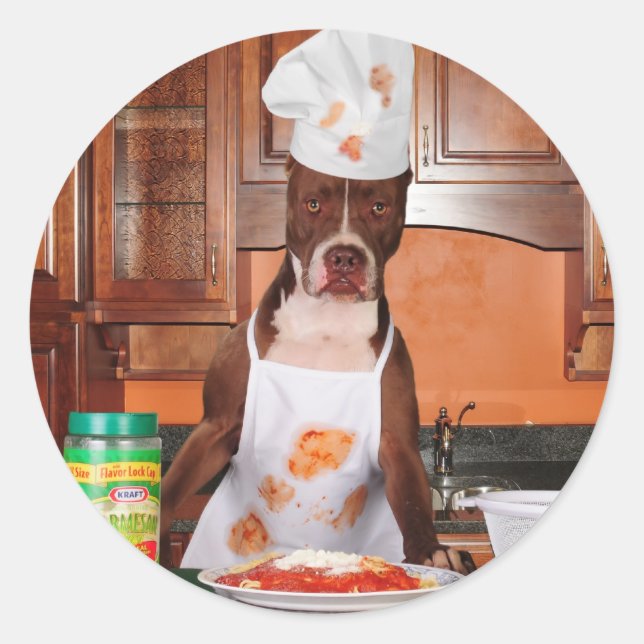 Sticker Rond Bienvenue dans ma cuisine (Devant)