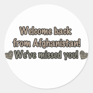 Sticker Rond Bienvenue en Afghanistan