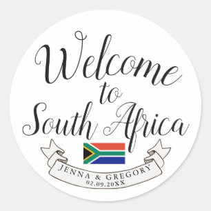 Sticker Rond Bienvenue en Afrique du Sud   Mariage de destinati