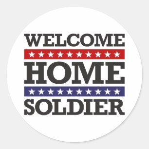 Sticker Rond Bienvenue Soldat