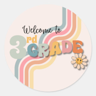 Sticker Rond Bienvenue sur l'autocollant de classe