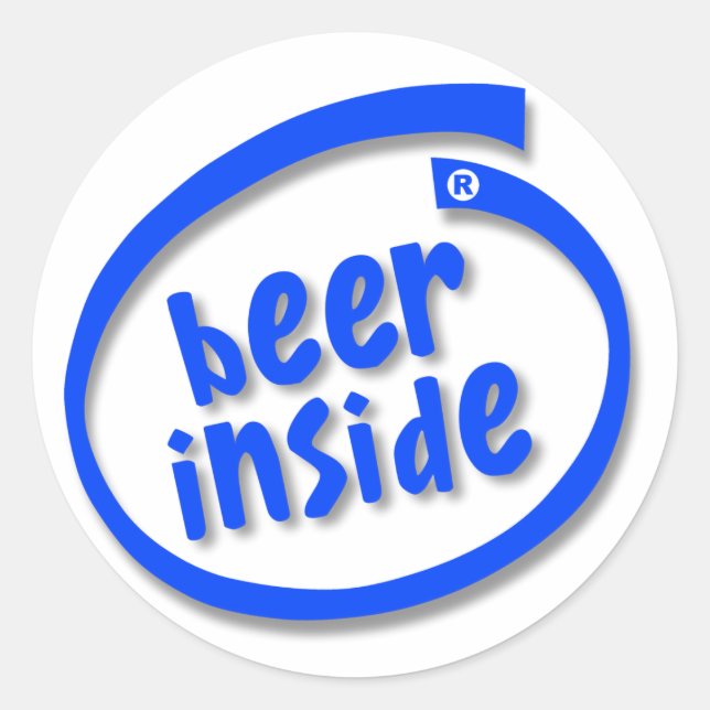 Sticker Rond Bière à l'intérieur (Devant)