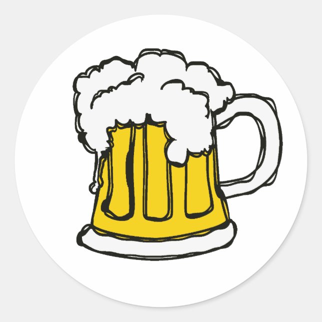Sticker Rond Bière ! Boug de mousseux de la brume (Devant)