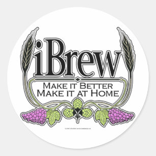 Sticker Rond Bière et vin