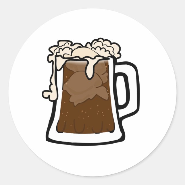 Sticker Rond Bière racine (Devant)