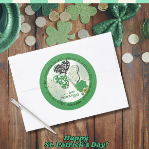 Sticker Rond Bière Shamrock de la fête de ST Patrick