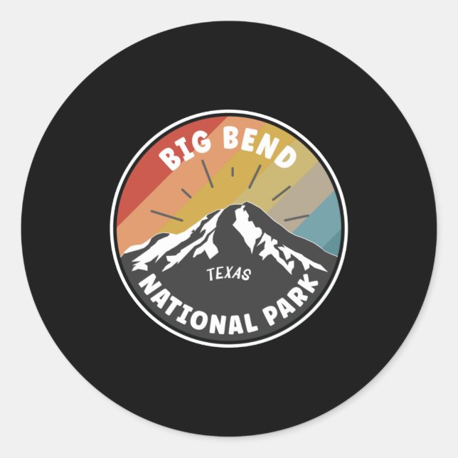 Sticker Rond Big Bend National Park Texas (Devant)