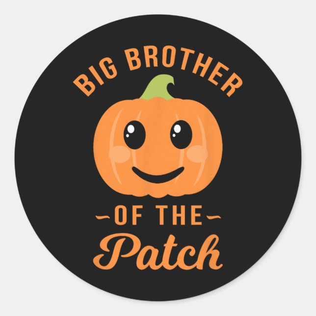 Sticker Rond Big Brother Of The Patch - Famille Citrouille Hall (Devant)