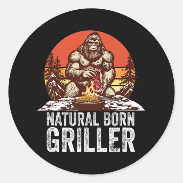 Sticker Rond Bigfoot Byrbeque (Devant)