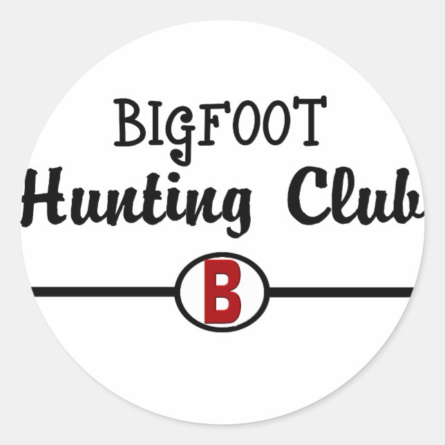 Sticker Rond Bigfoot Hunting Club (Devant)