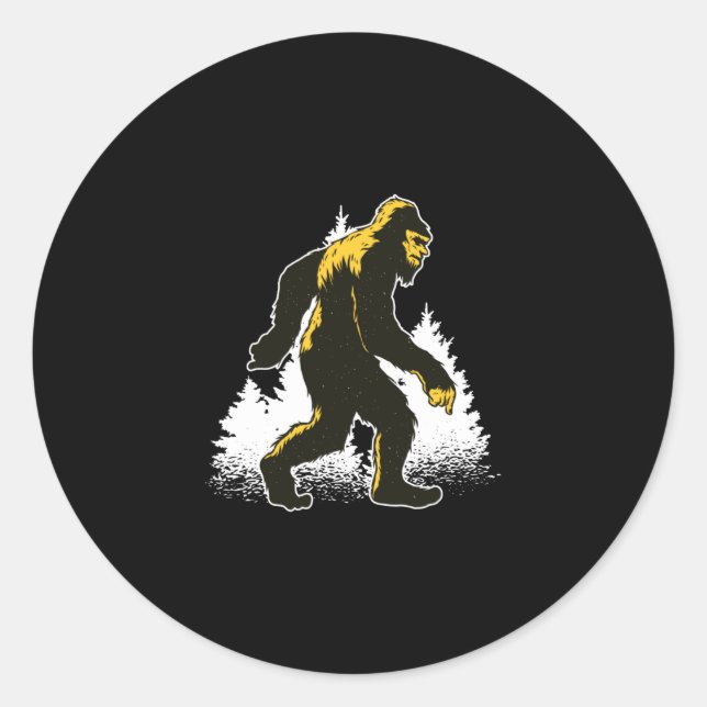Sticker Rond Bigfoot Yeti (Devant)
