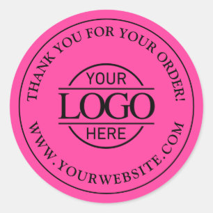 Sticker Rond Bight Rose Simple Logo Entreprise Personnalisé Pro