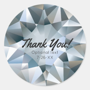 Sticker Rond Bijoux Diamant Bling Élégant Bijou de Fête