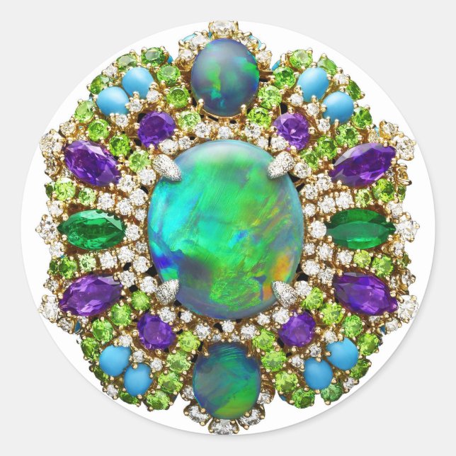 Sticker Rond Bijoux Mandala (Devant)