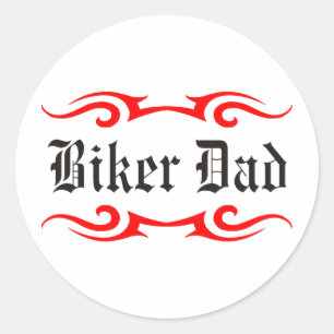 Sticker Rond Biker Papa
