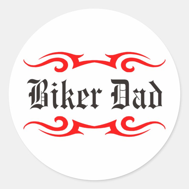 Sticker Rond Biker Papa (Devant)