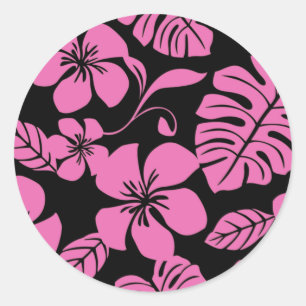 STICKER ROND BIKINI ROSE (NOIR/ROSE) BÂTIMENT ROND CLASSIQUE